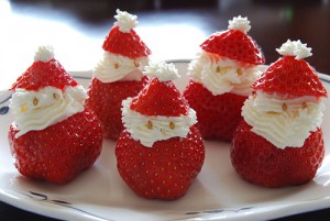 Papa Noeles de fresa y nata FOTO: http://bit.ly/1cAq49z