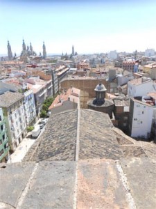 Vista desde la torre de San Pablo en Zaragoza