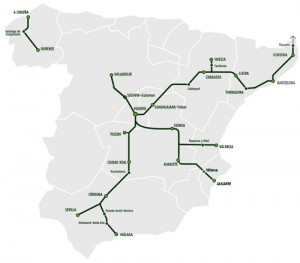 Líneas alta velocidad. FUENTE: adif.es