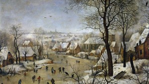 Paisaje nevado con trampa para pájaros, de Brueghel el Joven.